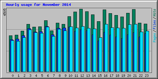 Hourly usage for November 2014
